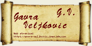 Gavra Veljković vizit kartica